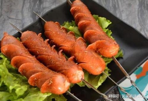 铁板网红烤肠图片高清,网红美食尽享美味瞬间